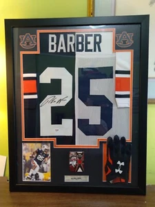 PEYTON BARBER FRAMED SIGNED JERSEY GU GLOVE W JERSEY CARD 1/1 AUBURN TIGERS - Picture 1 of 5