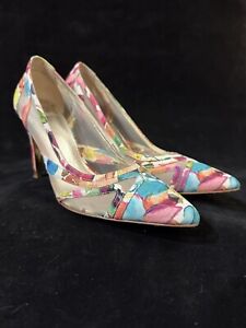 Adrianna Pappell Stiletto Pumps Spring Multi Pink Bl Floral Mesh  US 9M EUR 39 