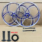 Pair of 20" Bicycle Mag Wheels Set 6 SPOKE BLUE FOR GT DYNO HARO any BMX BIKE