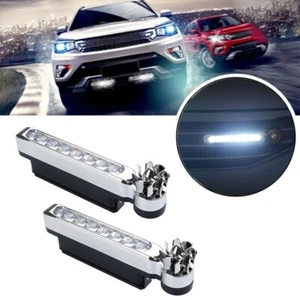 1 Pair White Wind Powered LED Car Daytime Running Lights Decorative Lamps US• - Picture 1 of 11