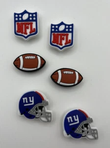 NFL New York Giants Football Helmet For Crocs Shoe Charms Jibbitz - 6piece - Picture 1 of 1