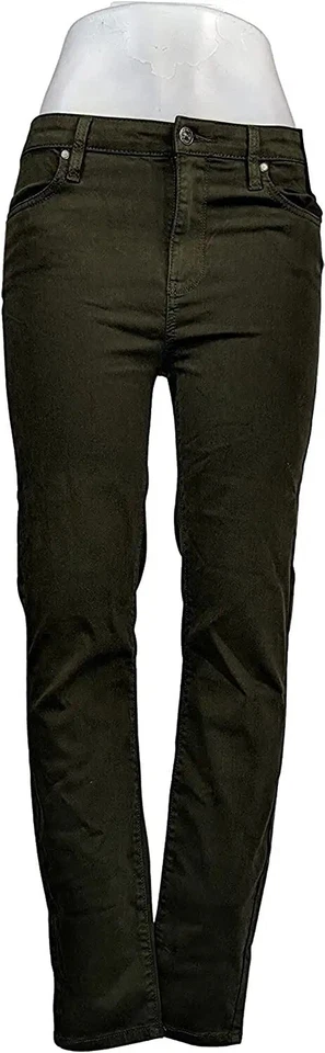 Pantalones para mujer Buffalo tiro alto elásticos ajustados pantalones verdes talla 4 Foto 1 de 1