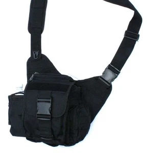 Taktische SWAT-Stil SCHWARZ Schultertasche KURIERTASCHE Haversack Etui Militär Schulter - Bild 1 von 1