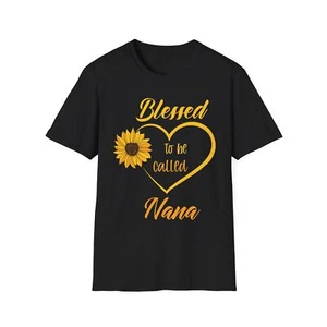 Blessed Nana T-Shirt, Sunflower Gift for Grandma, Mothers Day Tee, Family - Picture 1 of 20