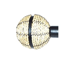 16/19mm Quality Matt Black Twisted Cage Ball Curtain Pole Finials Brand New - Picture 1 of 1
