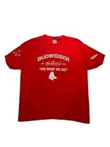 Budweiser Mens Red Sox T-Shirt - Picture 1 of 2