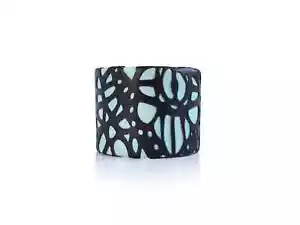 Leather Lace on Light Turquoise Cuff Bracelet - Picture 1 of 4