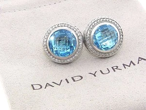 DAVID YURMAN BLAUTOPAS DIAMANT CERISE OHRRINGE - Bild 1 von 12