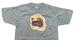 Deadstock Screen Stars Cropped T-shirt With Vintage Aries Zodiac Transfer Medium - Picture 1 of 5
