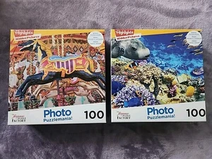 Highlights Hidden Pictures Puzzles 100 pieces Set of 2- 18"x 12" Carousel Ocean - Picture 1 of 19
