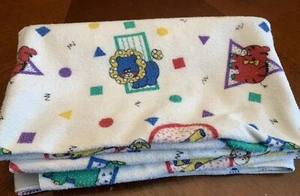 Vintage Dundee Baby Receiving Blanket Giraffes Elephants Lions & Shapes 26”x38” - Picture 1 of 11