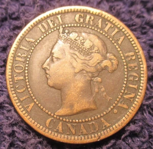 1888 Canada Large One Cent - Picture 1 of 2