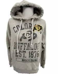 Colorado Buffaloes Champion CU Buffs Hoodie Distressed Sweatshirt Size Medium - Picture 1 of 15
