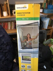 Schellenberg Insektenschutz-Fenster PREMIUM Fliegengitter mit Rahmen NEU  - Bild 1 von 1