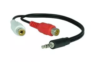 0,2m Klinke Adapter 3,5mm Klinke auf 2 Cinch Adapterkabel  Stereo - Afbeelding 1 van 1