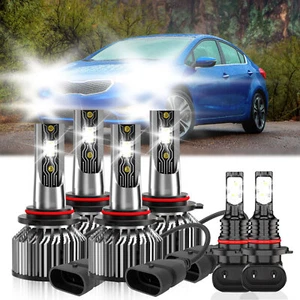 For Kia Forte 2021-2021 6x LED Headlight Bulb + Fog Light Kit Super Bright White - Foto 1 di 11