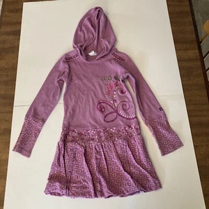 Naartjie Girls Purple Hooded 100% Cotton Dress 7 Yrs - Picture 1 of 11
