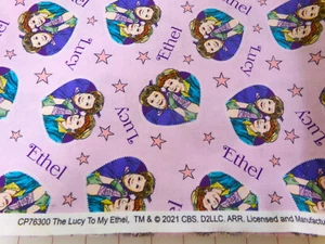 I Love Lucy Fabric. 2021 The Lucy To My Ethel. Springs CP76300 BTY x 44. A24-688 - Picture 1 of 7