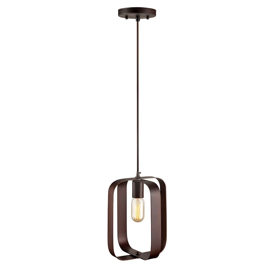 Forte Lighting 1-Light Cord-Hung Mini Pendant, Antique Bronze - 2640-01-32 - Image 1 of 1