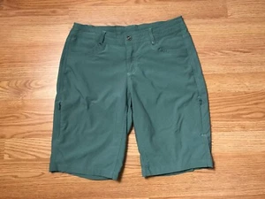 Kuhl Shorts Womens 8 Green Pockets Nylon Blend Zip Button Inseam 10.5" Drawstrin - Picture 1 of 14