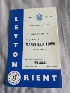 Leyton Orient v Mansfield Town Football League Division 3 Programme 12/5/67 - Picture 1 of 3
