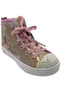 Skechers Kid's Girls Twinkle Sparks-Star Glitz Sneaker Gold/Multi - Picture 1 of 3