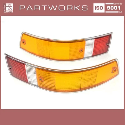 Lentes de luz trasera para PORSCHE 911 F/G '69-'89 UE BORDE CROMADO L+R Foto 1 de 4