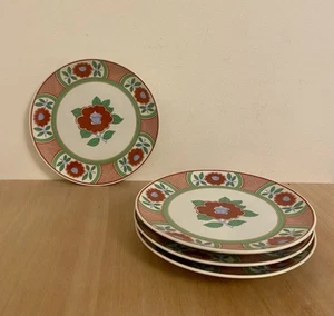 Set of 4 Fitz & Floyd Variations 1979 CAMELLIA Dessert Salad Bread Plate 7 1/8" - Picture 1 of 13