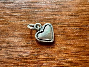 Sterling Silver 925 Small Heart Charm Pendant - Picture 1 of 3