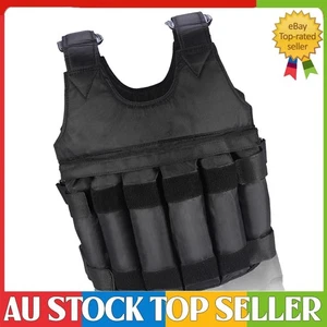 Fitness Workout Vest 50KG High Density Oxford Fabric - 12 Load Pouches - Picture 1 of 18