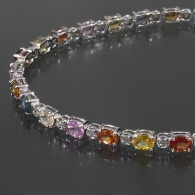 Brazalete Diamante Zafiro 5.65ct 17cm K18WG Recién Pulido Garantía 0.5ct 6352A Foto 1 de 4