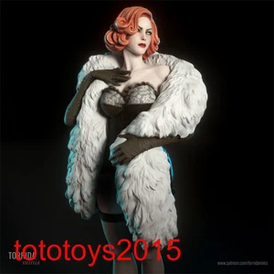 1/87 1/64 1/43 1/35 1/24 1/18 Fur Lady Women Scene Miniatures Figures Doll Toy - Picture 1 of 1