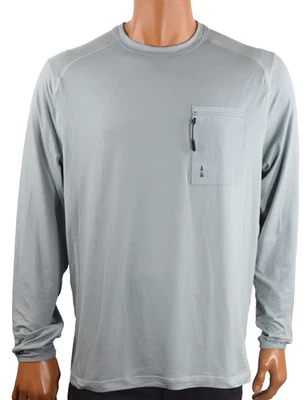 Camiseta masculina Bass Outdoor nova L azul 1 bolso gola redonda manga comprida moletom - Imagem 1 de 4