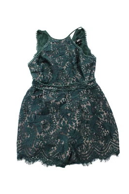 Mamelucos Stylestalker Mujer Encaje Cachemira Halter Cuello Manga Verde Oscuro Talla M Foto 1 de 4