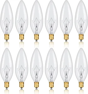 10er Pack Kandelaber Torpedo 40W E12 Sockel 125V Deko 10er Pack, 40W Licht Neu - Bild 1 von 5