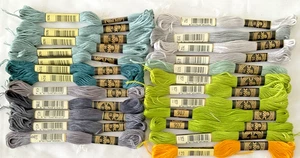 DMC 25 Mouline Special 8M Embroidery Thread Lot of 24 Assortment Colors New - Picture 1 of 3