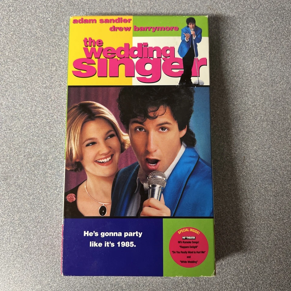 The Wedding Singer (VHS 1998) Comedy Movie N4702 Adam Sandler Drew Barrymore - Image 1 of 4