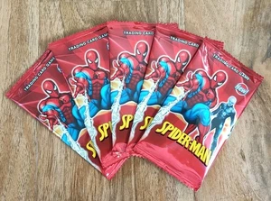 SPIDER-MAN TRADING CARD GAME - 5 x Sealed Booster Packs - Heroes / Villains - Picture 1 of 3
