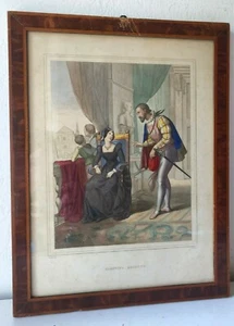 Antica stampa acquarellata con cornice - Fine '800 -Lodovico Ariosto - Foto 1 di 6