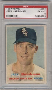 1957 Topps #152 Jack Harshman PSA 6 White Sox - Picture 1 of 2