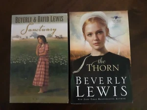2 Books The Thorn by Beverly Lewis and Sanctuary by Beverly and David Lewis PB   - Imagen 1 de 12