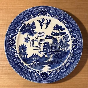 Plato Coleccionista Sauce Azul Vintage 9" Hecho en Japón Decoración Oriental Asiática - Imagen 1 de 3