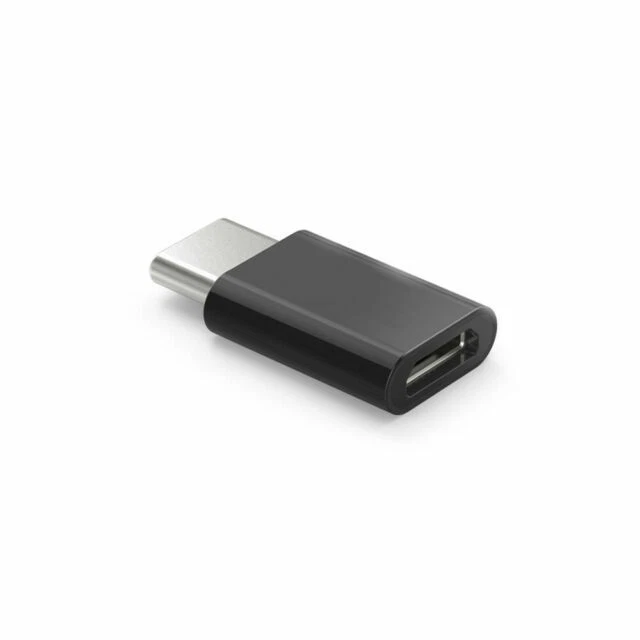 ACTECOM Adaptador Negro Micro USB A Tipo C Compatible para Samsung Huawei XIAOMI LG Sony - Negro