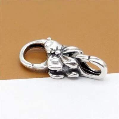 925 Sterling Silver Bowknot Bow Knot Lobster Clasp Connector for Bracelet - Image 1 of 4
