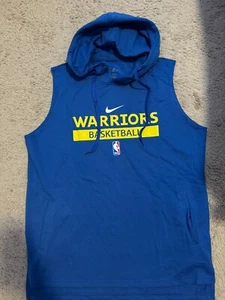 NEW Blue Golden State Warriors Game-Issued Sleeveless Hoodies - Picture 1 of 2