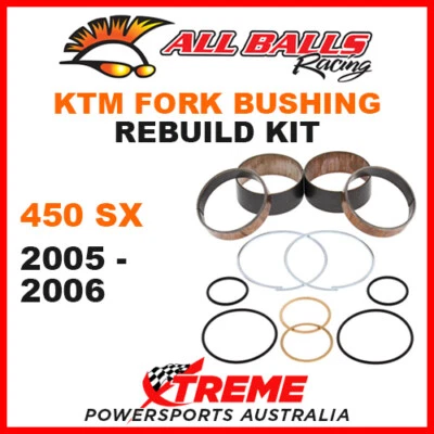 38-6054 KTM 450SX 450 SX 2005-2006 MX Fork Bushing Rebuild Kit Dirt Bike - image 1 of 2