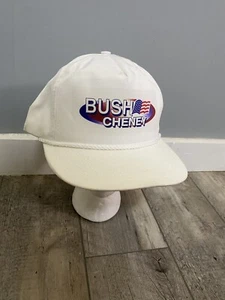 Vintage Bush Cheney Snapback Rope Hat Cap Made In USA - Picture 1 of 8