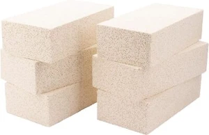 6 Pieces Insulating Fire Brick for Ovens, Kilns, Fireplaces, Forges 9" X 4.5" - Picture 1 of 2