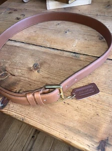 Coach Glove Leather Belt British Tan Brass Buckle 40 X 1 1/4” - Picture 1 of 7