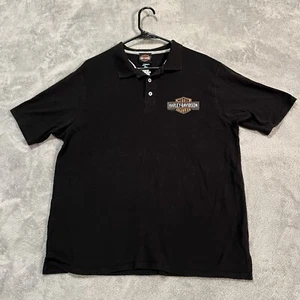 Camisa Polo Harley Davidson Para Hombre Grande Negra El Paso Motocicleta Motociclista Camisa - Imagen 1 de 9